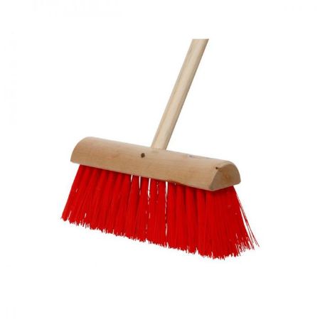 Picture of 13" Yard Brush Green / Red C/W Handle 