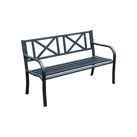 Picture of Soft Cross Steel Park Bench