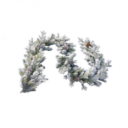Picture of Snowy Dorchester Pine Garland - 9ft x 12in
