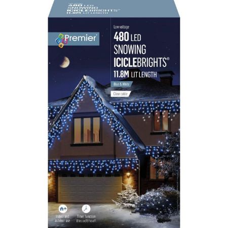 Picture of 480 LED Multi-Action Snowing Iciclebrights  - Blue White