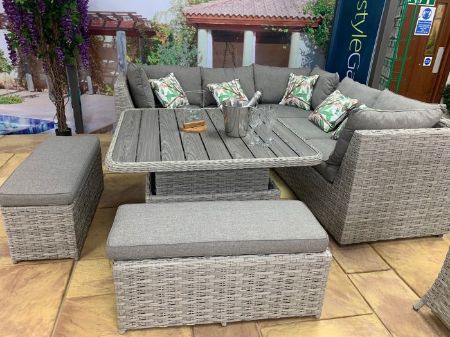 Picture of Samoa-Lite Corner Set With 2 Benches And 120cm Sqare Table