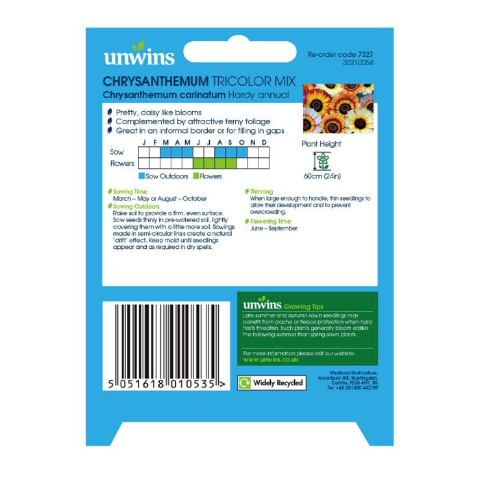 Picture of Unwins Chrysantehmum Tricolor Mix