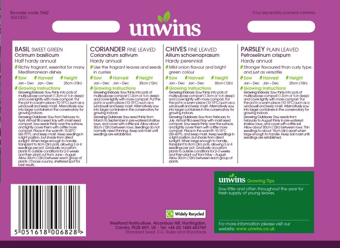 Picture of Unwins Herb Collection Pack