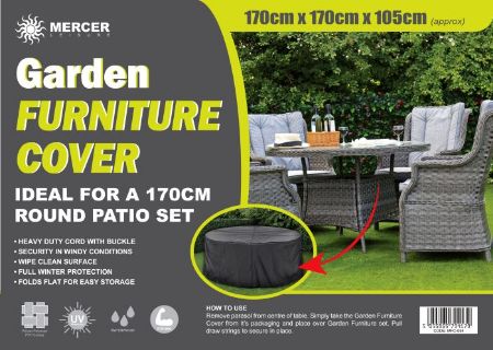Picture of Garden Furniture Cover Round Set 170cm Diameter