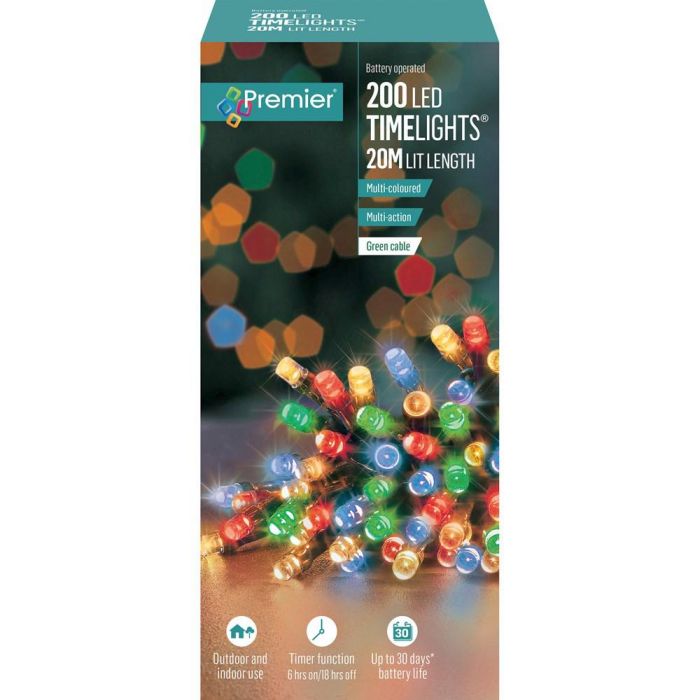 Picture of Premier 200 LED Battery Operated Timelights - Multi-Coloured