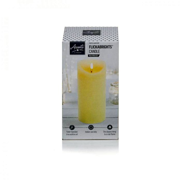 Picture of Accents by Premier Flickabright Candle Cream - 18cm x 9cm