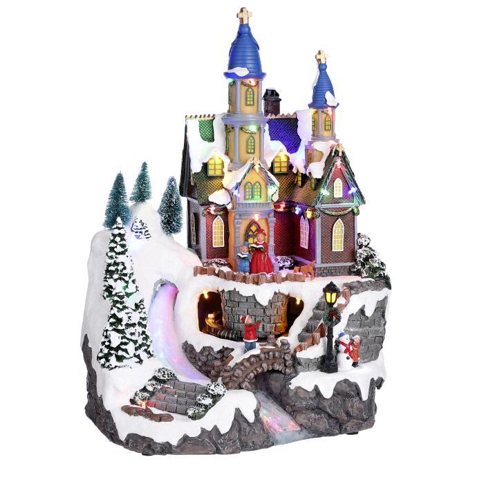 Picture of LED Snow Fun by the Church Scene - 44.5cm
