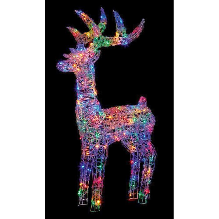 Picture of LED Multi-Action Soft Acrylic Reindeer Multi-Coloured - 1.15m