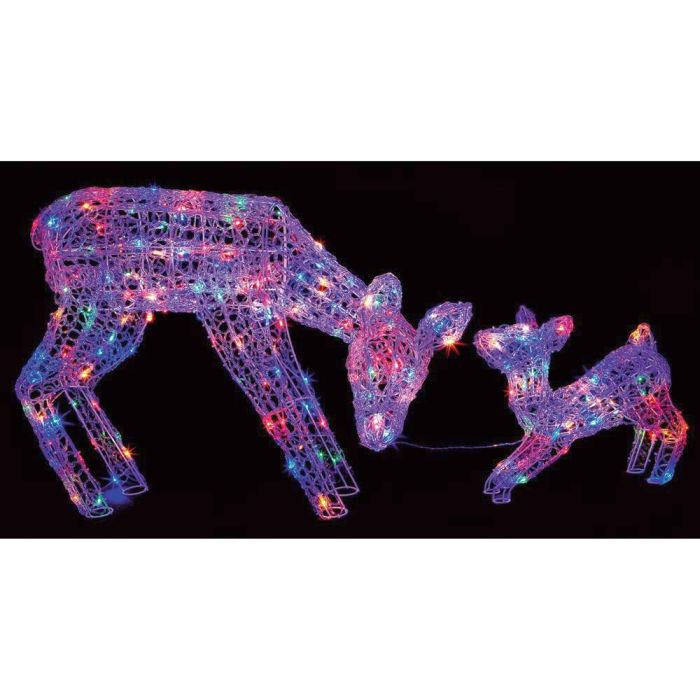 Picture of LED M/A Soft Acrylic Mother and Baby Deer Multi-Coloured