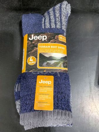 Picture of Mens 4 Pack Jeep Boot Sock - Buy 1 Get 1 Free