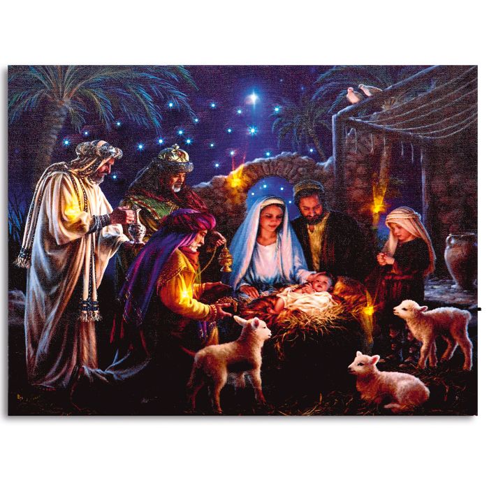 Picture of 40x30cm Nativity Scene Canvas