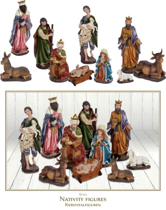 Picture of Nativity Set 10pcs Xl 60x41x34cm 