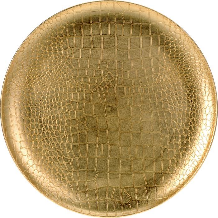 Picture of Plate With Croco Design Champagne 