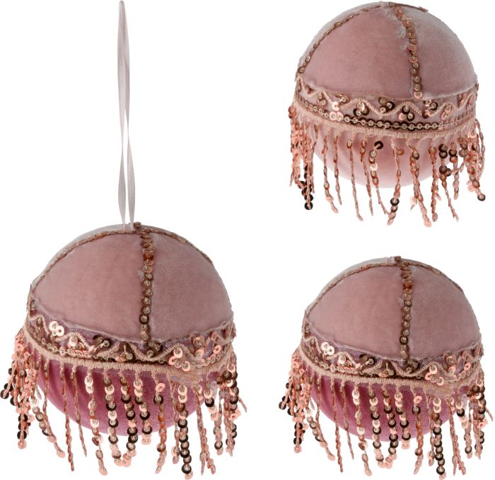 Picture of Ball With Sequins 8cm Pink  2 Assorted