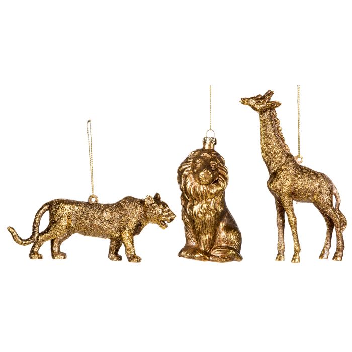 Picture of 15cm 3Assorted Gold Safari Animals