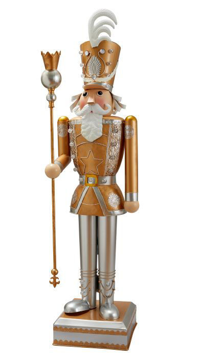 Picture of Inlit Giant Nutcracker - Gold/White (3 x AA Batteries)