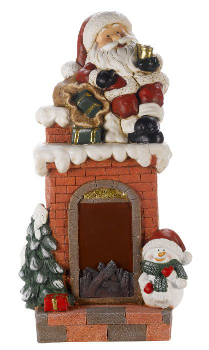 Picture of Festive Fireplace Inlit Statue (3x AA Batteries required)