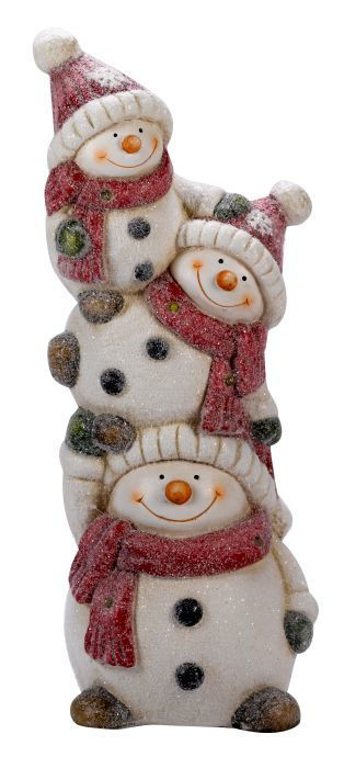 Picture of Snowman Stack Inlit Statue (3x AAA Batteries required)