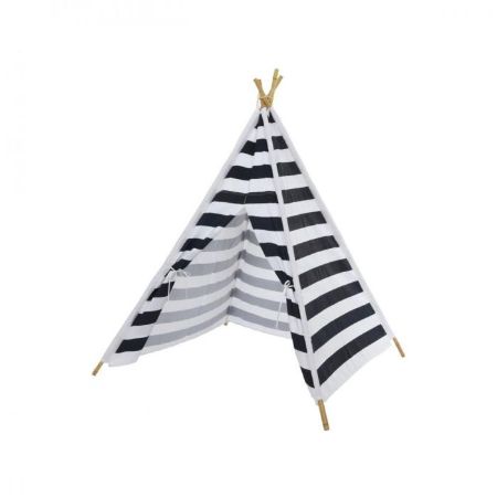 Picture of Navy & White Stripe Teepee Play Tent