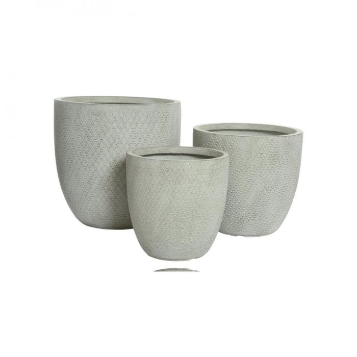 Picture of Fibreclay Fender Set of 3 Small Planters - Light Grey