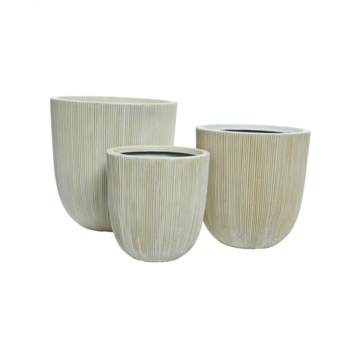 Picture of Lennox Plastic Planter Set of 3 - Off White