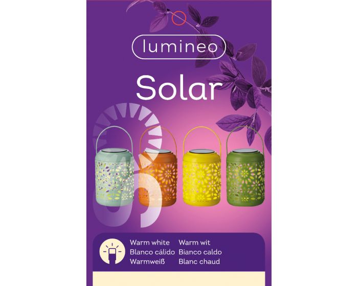 Picture of Solar Lantern Metal (4 assorted colours)