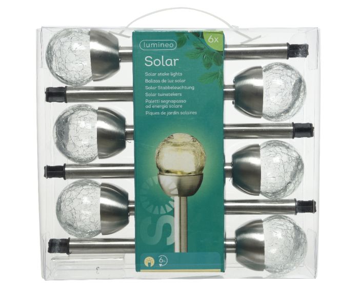 Picture of 6 Pack Solar Stake Light Warm White