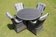 Picture of Amalfi 4-Seat Round Set - Dark Grey with Grey cushions