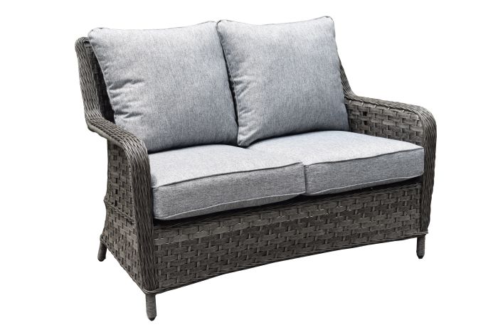 Picture of Amalfi 2-Seat Bench - Dark Grey with Grey cushions