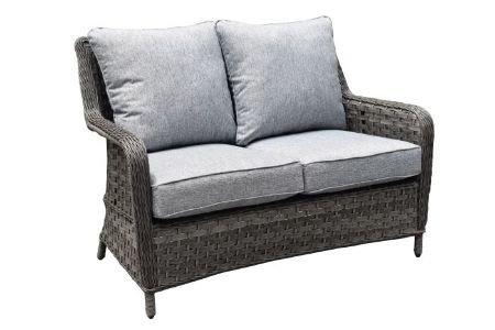 Picture of Amalfi 2-Seat Bench - Dark Grey with Grey cushions