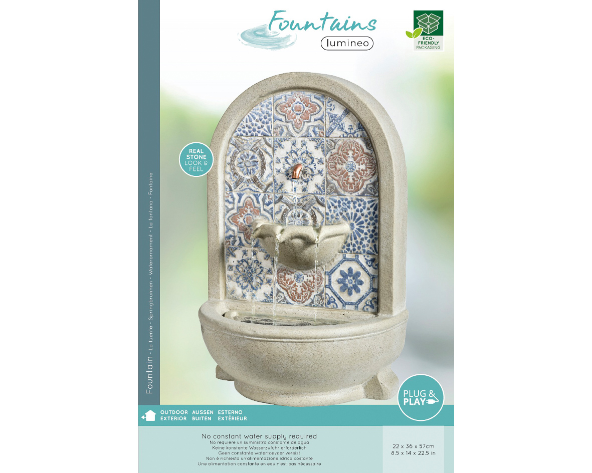 Picture of Fountain Mosaic Look (Rounded  - Blue tile) Outdoor
