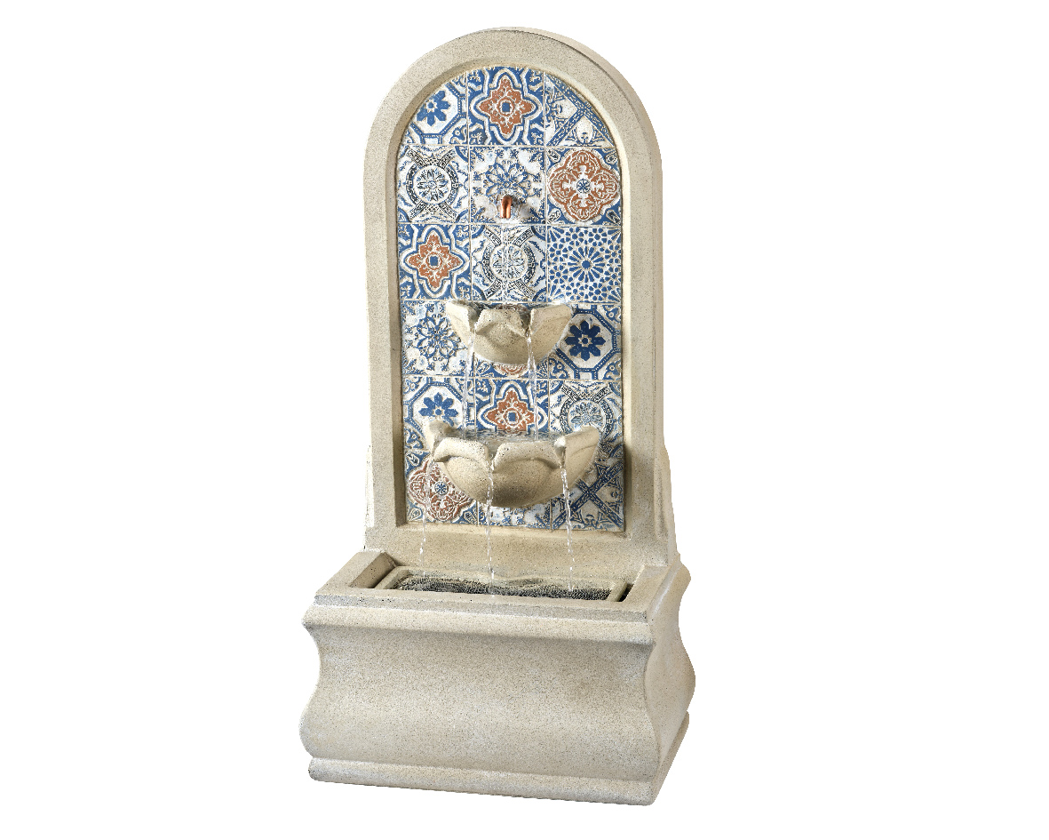Picture of Fountain Mosaic Look (Tall Rounded - Blue Tile) Outdoor