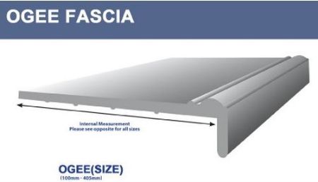 Picture of Ogee Fascia,Length 5M ,Width 175mm  ,Colour:  Black 