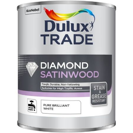 Picture of 1lt Dulux Trade Diamond Satinwood Pure Brilliant White