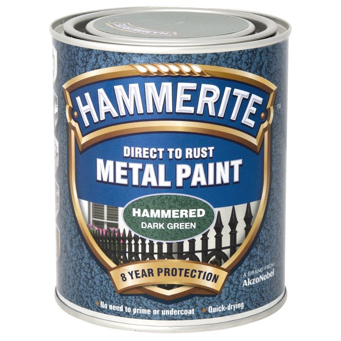 Picture of 250ml Hammerite Metal Paint Hammered Dark Green