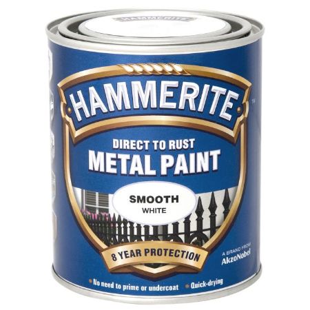 Picture of 250ml Hammerite Metal Paint Smooth White