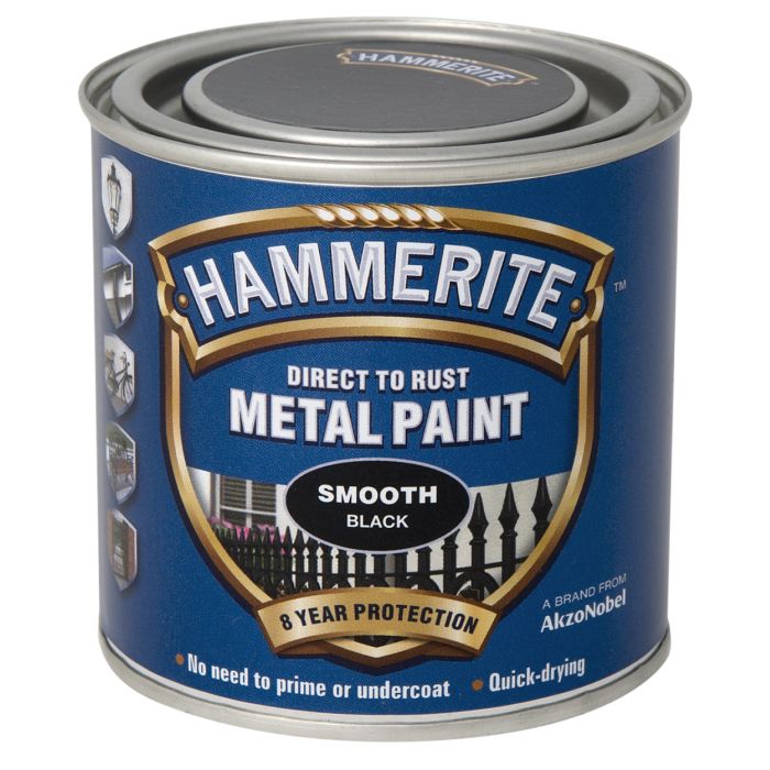 Picture of 250ml Hammerite Metal Paint Smooth Black