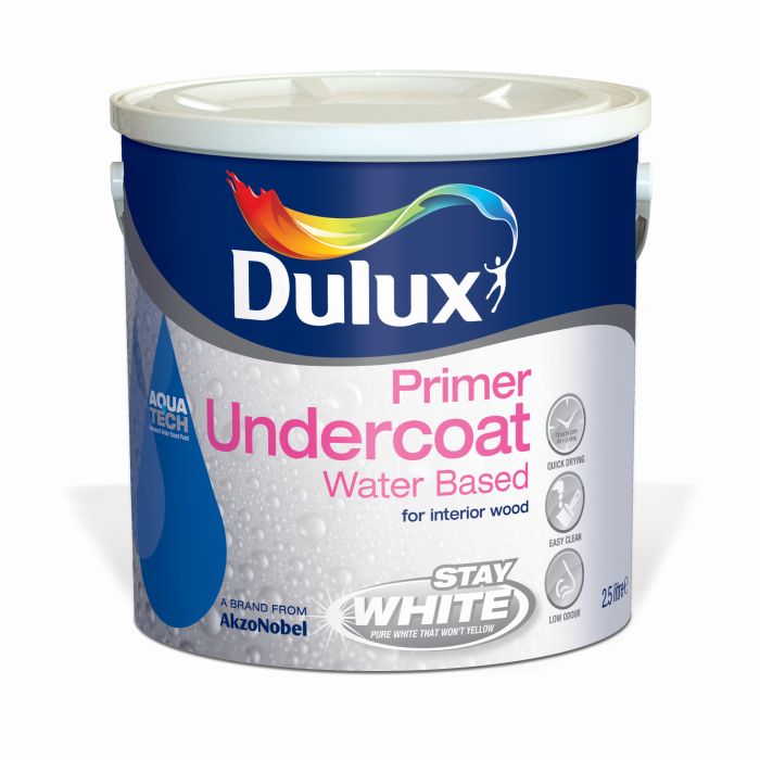Picture of 2.5lt Dulux Aquatech Stay White Undercoat Pure Brilliant White 
