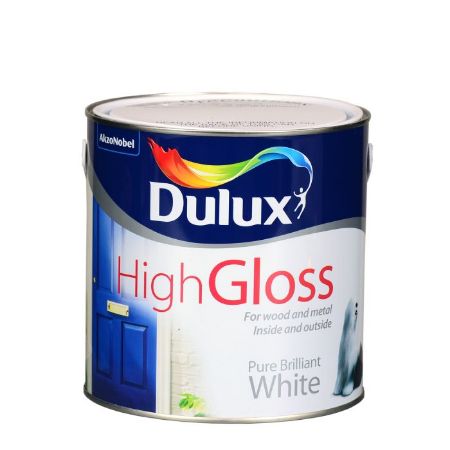 Picture of 2.5ltr Dulux High Gloss Brilliant White