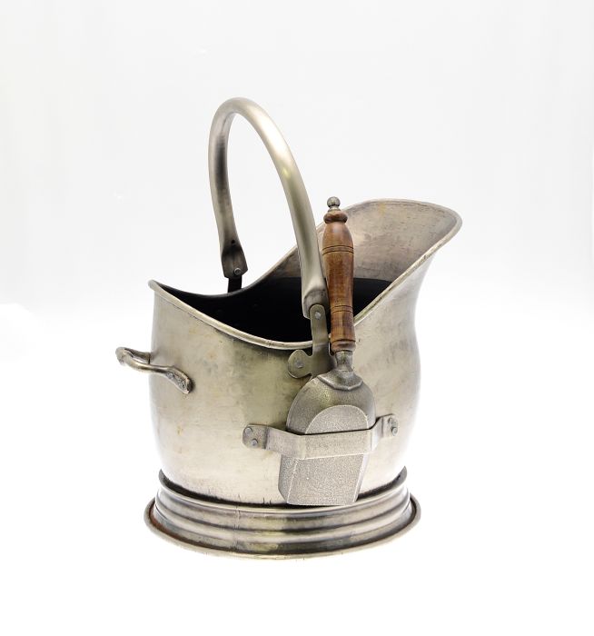 Picture of Coal Bucket & Shovel Antique Pewter Sl9791
