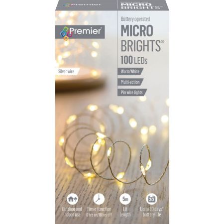 Picture of 100 LED Battery Operated Multi-Action Microbrights - Warm White