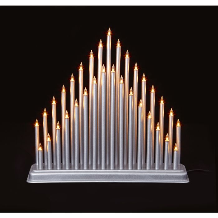 Picture of Modern 33 Light Candle Bridge Tower - Silver