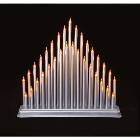 Picture of Modern 33 Light Candle Bridge Tower - Silver
