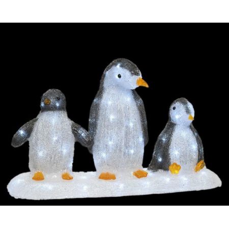 Picture of LED Acrylic Penguin Family - 3pce - Cool White