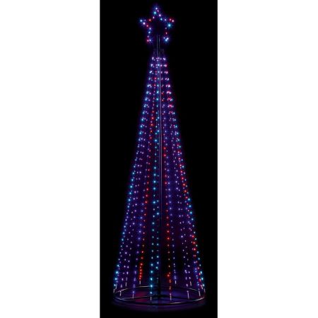 Picture of LED Microbrights Rainbow Pyramid Tree - 2.5m (8ft)