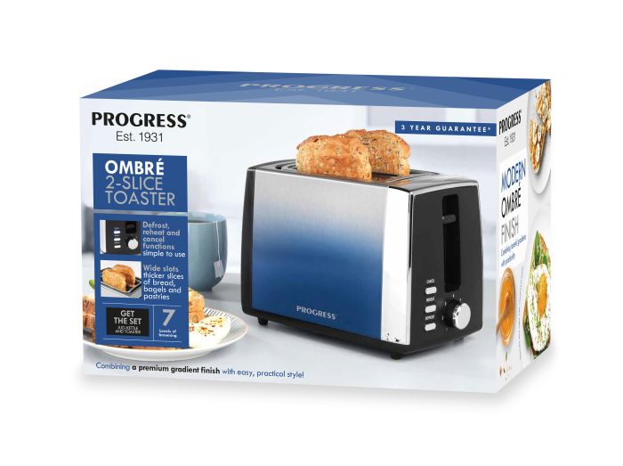 Picture of Progress Ombre 2 Slice Toaster Indigo