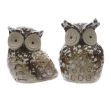 Picture of Porcelain Owl Marble Glaze Brown 1 of 2 Assorted