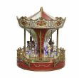 Picture of Battery Operated LED Lit Winter Carnival Carousel Christmas Scene 